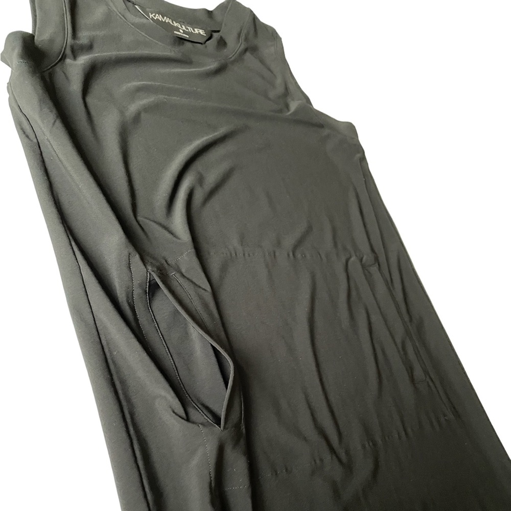 Norma Kamali Kamalikulture Black Minimalist Sleeveless Sheath Dress, Small - Picture 6 of 10